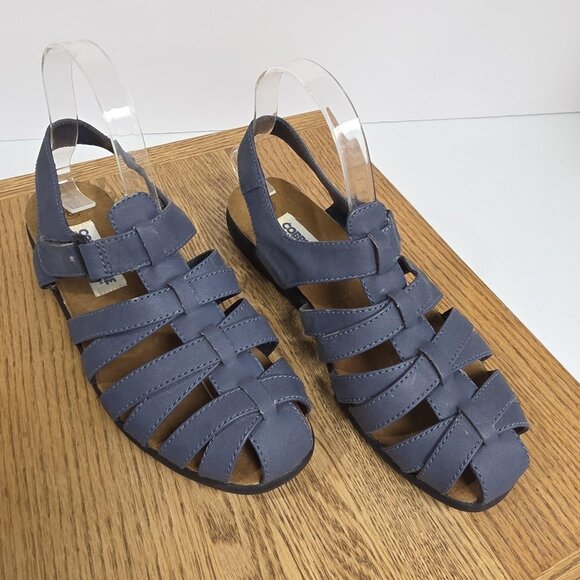 Cobblestone Creations Sandals Womens Size 8 Blue Fisherman Slingback Comfort - Picture 1 of 9